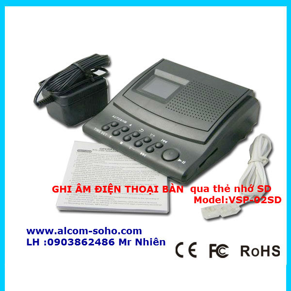 THANH LÝ THIẾT BỊ GHI ĐIỆN THOẠI BÀN QUA THẺ SD